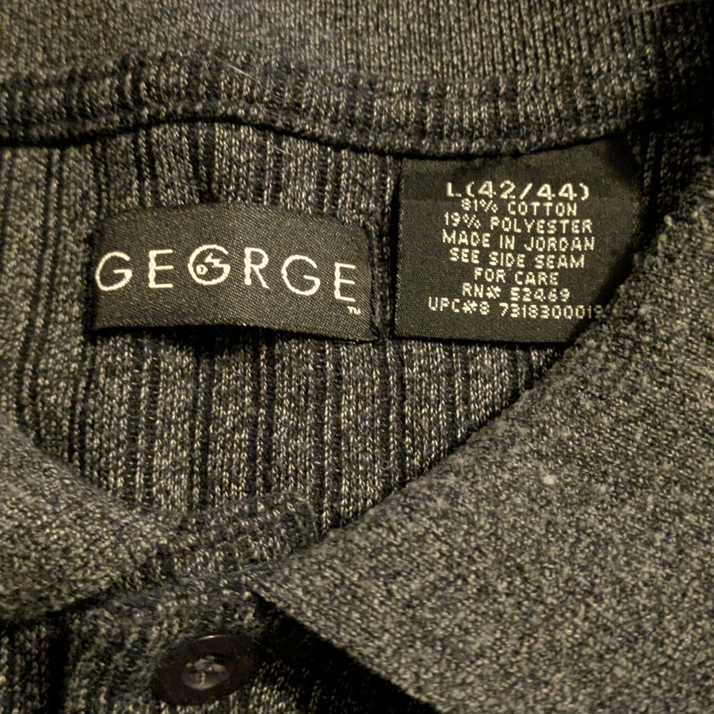 George Men's Dark Gray Knit Shirt